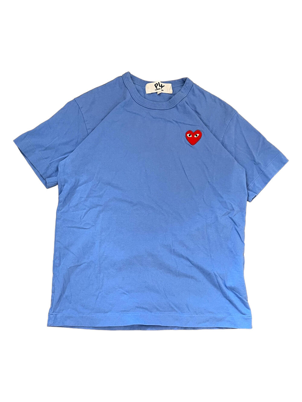Comme Des Garcons Play Shirt Mens Large Fits Medium Navy Gold Heart Logo Japan